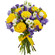 bouquet of yellow roses and irises. Moldova