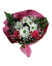 bouquet of roses with chrysanthemum