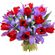 bouquet of tulips and irises. Moldova